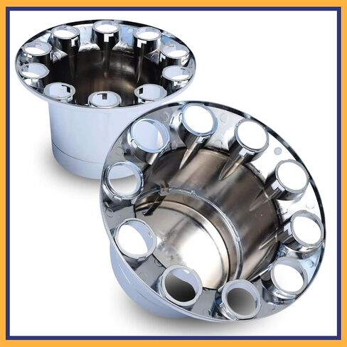 TORQUE Rear Axle Wheel Cover 33mm Spike Screw-on Lug Nut Cover for Semi Truck (Chrome Plated ABS Plastic) (Universal Fit) (TR133-TWCR) in Saudi Arabia