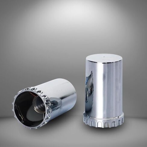 TORQUE Rear Axle Wheel Cover 33mm Spike Screw-on Lug Nut Cover for Semi Truck (Chrome Plated ABS Plastic) (Universal Fit) (TR133-TWCR) in Saudi Arabia