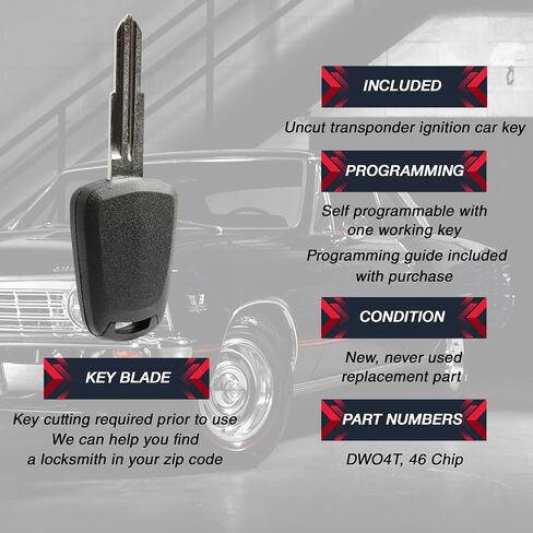 2X USARemote Key Fob Remote Transponder Car Key for 2013 2014 2015 2016 Chevrolet Spark (DWO4T, 46 Chip) in Saudi Arabia