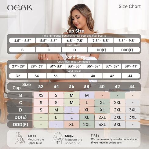 Oeak Womens مريحة دفع الدعم اللاسلكي Bras ورفع Brassiere v الرقبة تغطية كاملة كل يوم in Kuwait