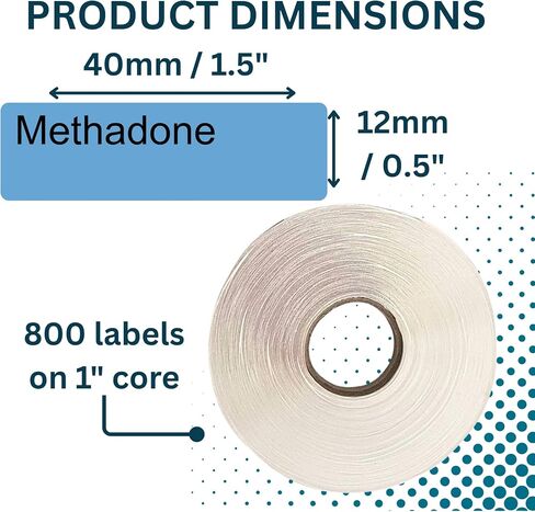 Antibiotic Medical/Syringe Labels - Box of 800 Labels on roll (1" core) in Box. Printed in Australia by Specialist Medical Printer. Latex-Free Adhesive. 40mm x 12mm (Approx 1.5" x .5") in Kuwait