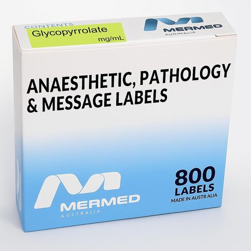 Antibiotic Medical/Syringe Labels - Box of 800 Labels on roll (1" core) in Box. Printed in Australia by Specialist Medical Printer. Latex-Free Adhesive. 40mm x 12mm (Approx 1.5" x .5") in Kuwait
