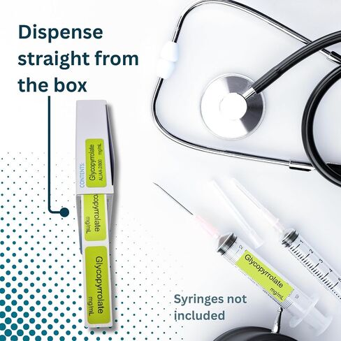 Antibiotic Medical/Syringe Labels - Box of 800 Labels on roll (1" core) in Box. Printed in Australia by Specialist Medical Printer. Latex-Free Adhesive. 40mm x 12mm (Approx 1.5" x .5") in Kuwait