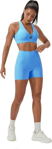 الصيبة النسائية التأثير الرياضي حمالات الصدر تنفس الرطوبة الفتل المبطنة أكواب مبطنة Cross Back Sports Bra - V Deck Bra for Women in Saudi Arabia