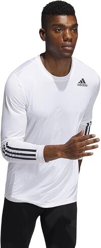 Adidas Men's Techfit 3 Stripes Top Long Sleeve Top in Kuwait