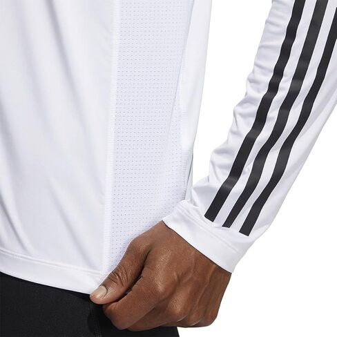 Adidas Men's Techfit 3 Stripes Top Long Sleeve Top in Kuwait