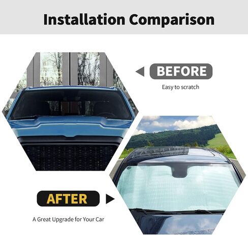 Windshield Sunshade Sun Shade Heat Shield Window Sun Visor Mat for Dodge RAM 2018 2019 2020 2021 2022 2023,6PCS in Saudi Arabia