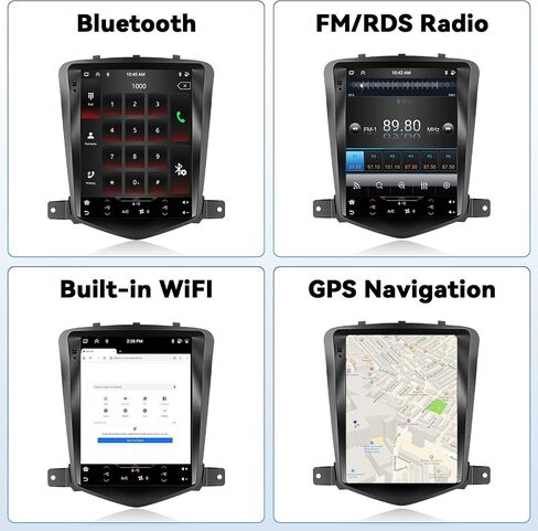 [2+64G Android 13] Car Radio Stereo for Chevrolet Chevy Cruze J300 2009-2014 with Wireless CarPlay&Android Auto/Mirror Link, 9.7 Inch Bluetooth Touch Screen FM/RDS GPS Navi WiFi SWC,Backup Camera+MIC in Saudi Arabia