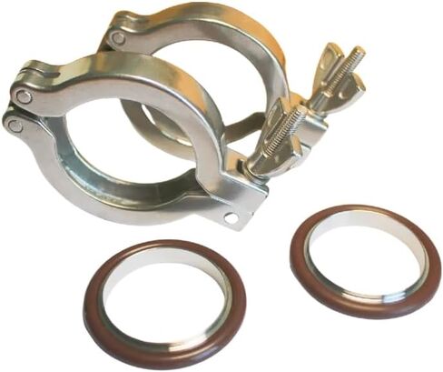 KF50 Stainless Steel 304 Clamp with Centering Ring, 2pcs | Stainless Steel 304 Centering Ring, Viton O-ring, Quick Clamps in Saudi Arabia