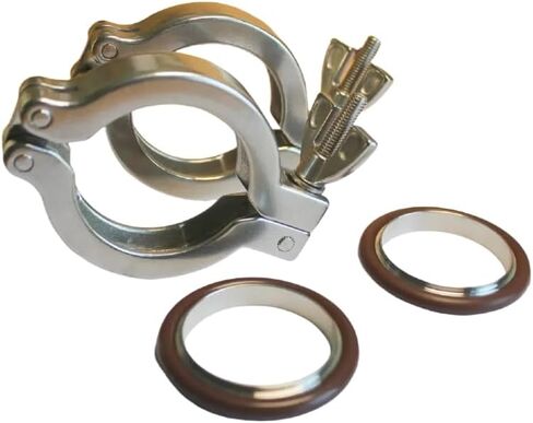 KF50 Stainless Steel 304 Clamp with Centering Ring, 2pcs | Stainless Steel 304 Centering Ring, Viton O-ring, Quick Clamps in Saudi Arabia