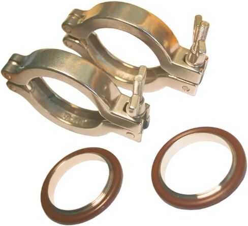 KF50 Stainless Steel 304 Clamp with Centering Ring, 2pcs | Stainless Steel 304 Centering Ring, Viton O-ring, Quick Clamps in Saudi Arabia