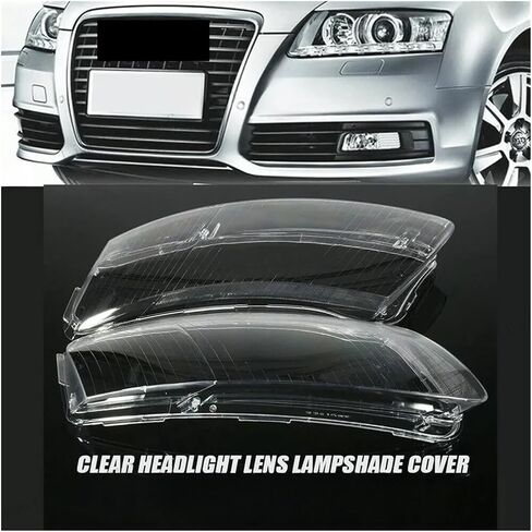 الإسكان الأمامي متوافق مع Audi A6 C6 2006-2011 اليسار أو الأيسر من عدسة مصباح الأمامي غطاء العدسة غطاء العدسة غطاء العدسة (1pcs للضوء الأيسر) in Saudi Arabia