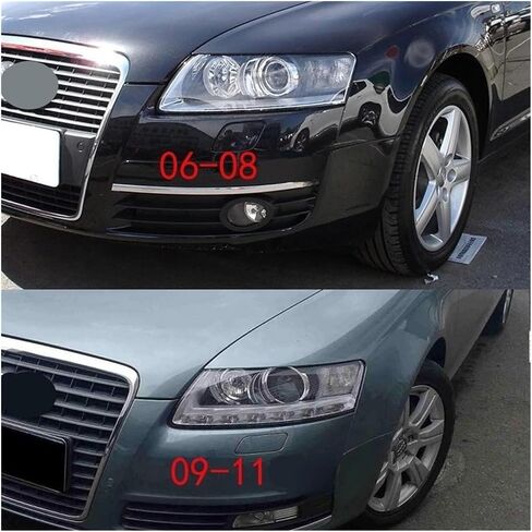 الإسكان الأمامي متوافق مع Audi A6 C6 2006-2011 اليسار أو الأيسر من عدسة مصباح الأمامي غطاء العدسة غطاء العدسة غطاء العدسة (1pcs للضوء الأيسر) in Saudi Arabia