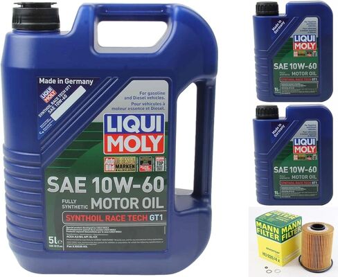 Mann Oil Change Kit w/Filter HU926/4x + LIQUIMOLY 10W-60 Compatible with BMW M3 E36/E46 3.0L OR 3.2L 94-06 in Saudi Arabia