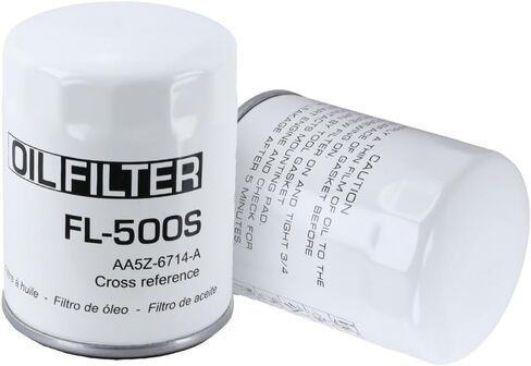 FL-500S Oil Filter Compatible with Ford F-150, Explorer, Edge, Expedition, Flex, Fusion, Mustang, Taurus, Transit, Chevy, Dodge, Cadillac, GMC, Replaces AA5Z-6714-A (6 Pack) in Kuwait