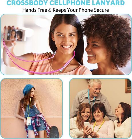 6pcs وسادة تصحيح لانيارد هاتفية عالمية مع 3 حلقات ربيع معدنية ، وثلاثة ألوان علامات تبويب حبل الهاتف وتصحيحات الهواتف المعدنية - تصحيحات حبل الهاتف الخالية من الهواتف للاصدان لأشرطة الهاتف الخليوي in Kuwait