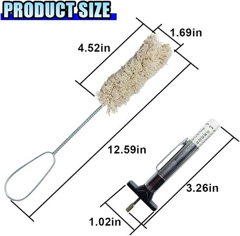 4pcs 12.5 "Long Tyre Tyre Appricant Brush Applicator Set - Extra Hong Handle Handle Tyre Lube Brush مع مقياس عمق المداس - مسحات Universal Tyre Shocricant لأكثر دلاء اللوب الشائعة (لونين) in Saudi Arabia