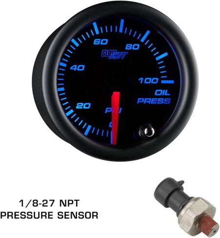 GlowShift Gauge Package Compatible with Subaru Impreza WRX STI 2002-2007 - Tinted 7 Color 30 PSI Boost/Vacuum, 100 PSI Oil Pressure & Narrowband Air/Fuel Gauges - Fiberglass Triple Dashboard Pod in Saudi Arabia