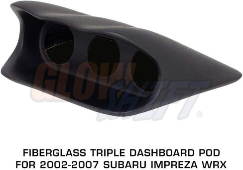 GlowShift Gauge Package Compatible with Subaru Impreza WRX STI 2002-2007 - Tinted 7 Color 30 PSI Boost/Vacuum, 100 PSI Oil Pressure & Narrowband Air/Fuel Gauges - Fiberglass Triple Dashboard Pod in Saudi Arabia