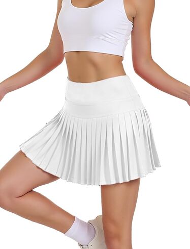 Buauty Pleated Tennis Skirts with Pocket Women's High Waisted Athletic Golf Skorts for Pickleball Workout Outfits in Saudi Arabia