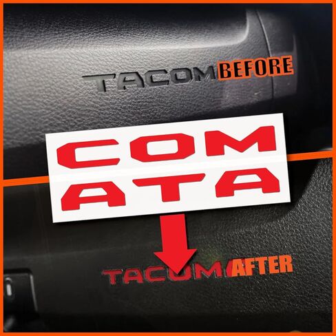 (مجموعتان) من سلسلة Prime Series UV Weatherprofling Vinyl Finyl for Glove Box Dashboard Letter إدراج متوافق مع Toyota Tacoma (Gloss Red) in Kuwait