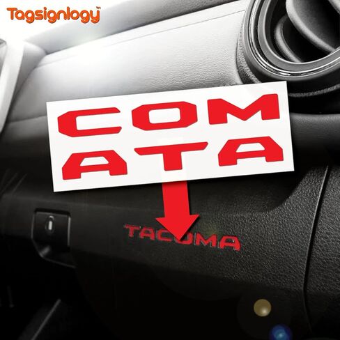 (مجموعتان) من سلسلة Prime Series UV Weatherprofling Vinyl Finyl for Glove Box Dashboard Letter إدراج متوافق مع Toyota Tacoma (Gloss Red) in Kuwait