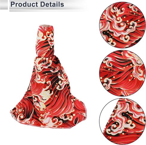 1 Set Gear Shift Stick Gaiter Decoration 11.02"x1.77"x11.22" Gear Stick Knob Cover Boot Shift Cover with Tool Red Polyester in Saudi Arabia
