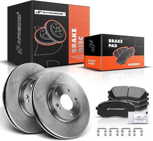 A-Premium 11.81 inch (300mm) Front Vented Disc Brake Rotors + Ceramic Pads Kit Compatible with Select Hyundai and Kia Models - Tucson 2010-2015, For Sportage 2011-2016, 6-PC Set in Saudi Arabia