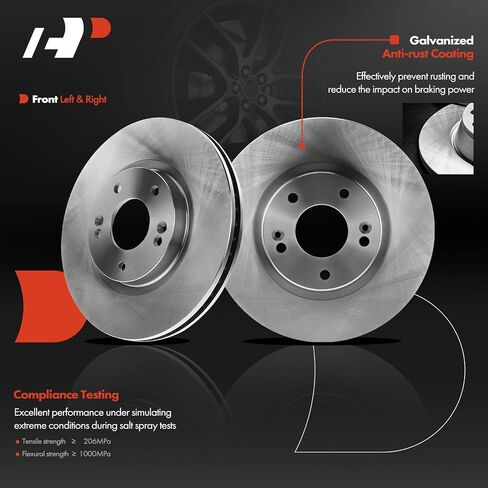 A-Premium 11.81 inch (300mm) Front Vented Disc Brake Rotors + Ceramic Pads Kit Compatible with Select Hyundai and Kia Models - Tucson 2010-2015, For Sportage 2011-2016, 6-PC Set in Saudi Arabia