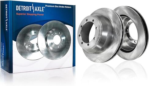 Detroit Axle-مجموعة الفرامل لـ 4WD 1999-2004 Ford F-350 Super Duty [العجلة الخلفية المزدوجة] دوارات الفرامل الأمامية والخلفية الفرامل السيراميك 2000 2001 2002 2003 استبدال: 13.03 "بوصة دوار أمامي بوصة in Saudi Arabia