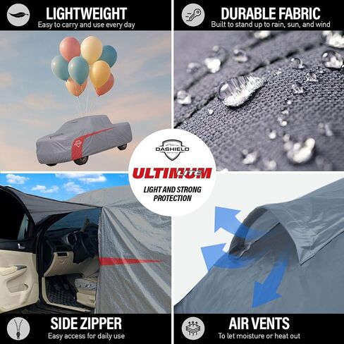 Ultimum Lite Truck Car Cover for 2010-2014 Ford F-150 SVT Raptor SuperCrew Cab 5.6 Feet Bed with Zipper Breathable All Weather Protection Scratch, Dust, Sun, Snow, Rain Protection Indoor Outdoor Gray in Saudi Arabia