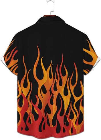 Men's Hawaiian Shirts Short Sleeve Beach Tropical Button-Down Shirt for Men in Kuwait