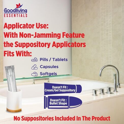 Safe Use Suppository Applicators-Mega Pack 30 Count Engineered Small Soft Tip, Pain-Free & Non-Jamming Plunger| Fits All Suppositories Without It Getting Jammed Due to Faulty Plunger in Saudi Arabia