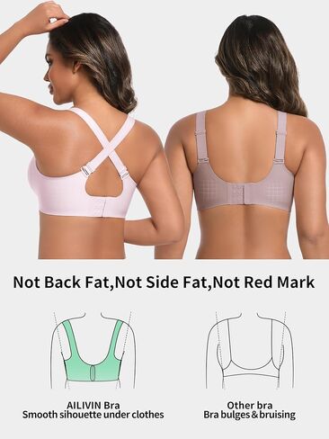 AILIVIN Bras for Women Wireless Mesh Neckline Full Coverage Seamless Soft Everyday Bralettes in Saudi Arabia
