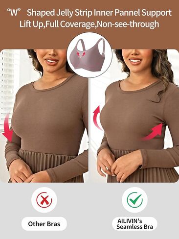 AILIVIN Bras for Women Wireless Mesh Neckline Full Coverage Seamless Soft Everyday Bralettes in Saudi Arabia
