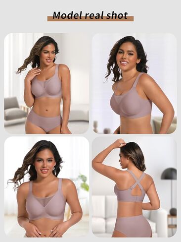AILIVIN Bras for Women Wireless Mesh Neckline Full Coverage Seamless Soft Everyday Bralettes in Saudi Arabia