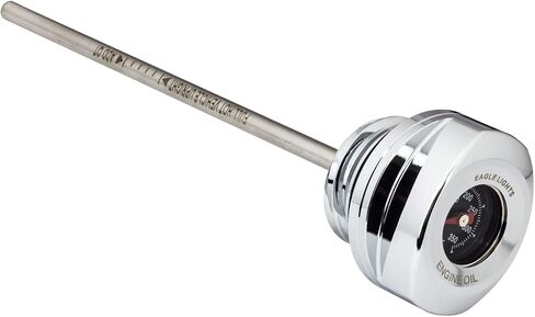 Eagle Lights TEMPSENSE Precision Dipstick with Temperature Gauge for 2017+ Harley Davidson Motorcycles M8 Touring Models - Chrome in Saudi Arabia