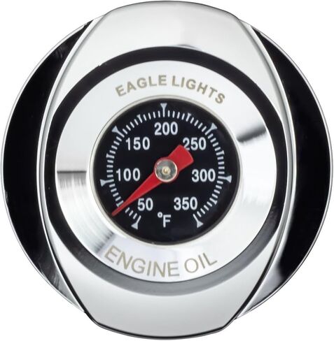 Eagle Lights TEMPSENSE Precision Dipstick with Temperature Gauge for 2017+ Harley Davidson Motorcycles M8 Touring Models - Chrome in Saudi Arabia