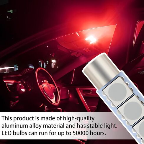 Mandark 10PCS 31mm Car Roof LED Reading Light Bulb, 12V 3SMD 5050 Chips Super Bright Automobile Sun Visor Makeup Lights, Waterproof Vehicle Interior Lighting Accessories, Universal Fit (White) in Saudi Arabia
