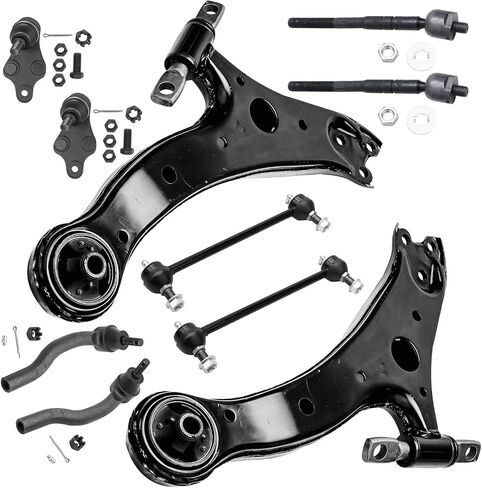 Detroit Axle - 10pc Front End Suspension Kit for 2007-2011 Toyota Camry 2 Lower Control Arms 2 Lower Ball Joints 4 Inner & Outer Tie Rods 2 Sway Bars 2008 2009 2010 Replacement in Saudi Arabia