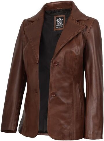 Blingsoul Leather Blazer Jacket Women - معاطف جلدية للنساء in Saudi Arabia