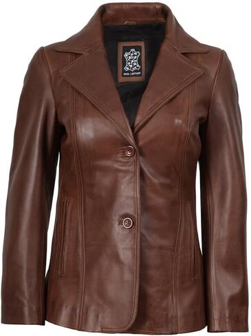 Blingsoul Leather Blazer Jacket Women - معاطف جلدية للنساء in Saudi Arabia