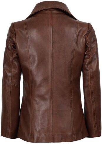 Blingsoul Leather Blazer Jacket Women - معاطف جلدية للنساء in Saudi Arabia