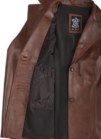 Blingsoul Leather Blazer Jacket Women - معاطف جلدية للنساء in Saudi Arabia