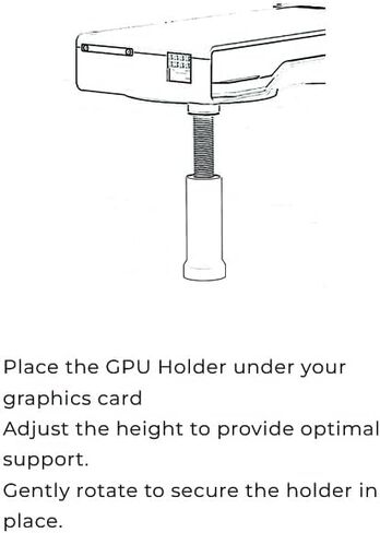 Adjustable GPU Holder, for AMD Setups, White – Tool-Free, Anti-Vibration Support Stand for Stable GPU Performance, Prevents GPU Sag, Protects Motherboard – Easy Height Adjustment in Saudi Arabia