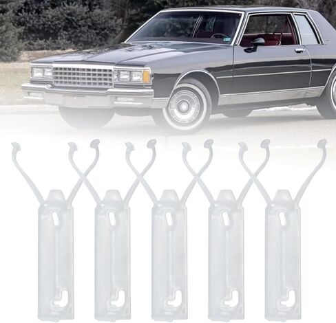UOIENRT 20151449 5PCS Lower Wide Chrome Door Trim Mappling Clim Clip Set ، استبدال Chevrolet Caprice 1980-1990 استبدال بونتياك باريسيان 1983-1985 استبدال 20631034 in Saudi Arabia