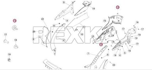 Rexka 20pcs Interior Trunk Trik Panner Clip Retainer Clip for Tesla Model S in Saudi Arabia