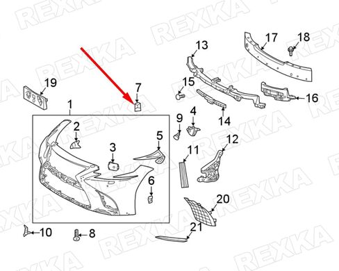 Rexka 25PCS Console Box Garnish أداة تقليم لوحة التجنيب كليف Fortener 90467-05171 متوافق مع تويوتا تاكوما TUNDRA CAMRY AVALON in Saudi Arabia