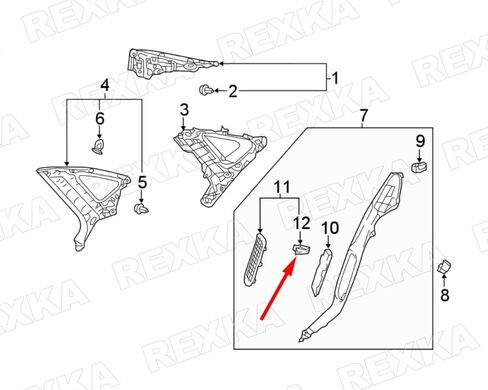 Rexka 25PCS Console Box Garnish أداة تقليم لوحة التجنيب كليف Fortener 90467-05171 متوافق مع تويوتا تاكوما TUNDRA CAMRY AVALON in Saudi Arabia