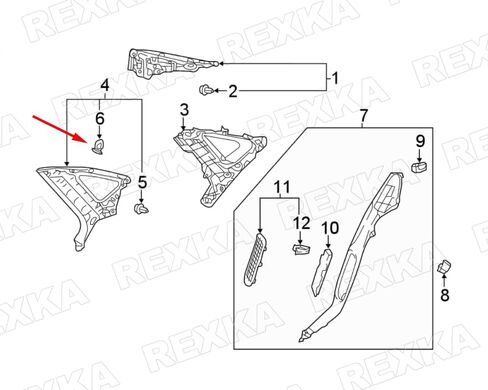 Rexka 25PCS Console Box Garnish أداة تقليم لوحة التجنيب كليف Fortener 90467-05171 متوافق مع تويوتا تاكوما TUNDRA CAMRY AVALON in Saudi Arabia